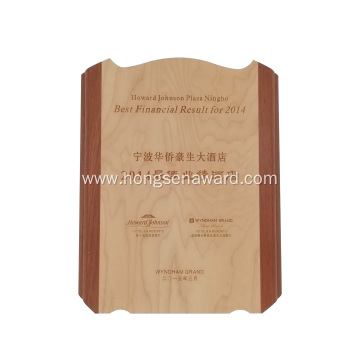 Souvenir Wooden award plaque frame trophy